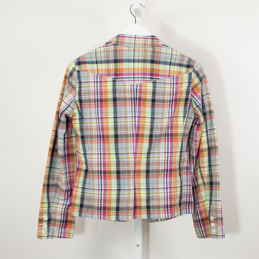Talbots Plaid Blazer Jacket Women's Size 8 Multi‎ Color Single Breasted - Picture 2 of 11